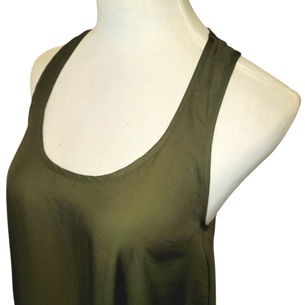 🔥REVOLVE Show Me Your MuMu‎ Cara-Van Olive Green Silky Sleeveless Tunic Tank  S - Picture 7 of 14